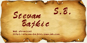 Stevan Bajkić vizit kartica